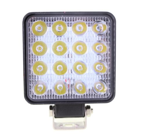 Szperacz LEDOWY Lampa robocza LED 48W 12-24V HALOGEN 16 LED GRUBA na Arena.pl