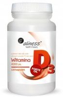 Aliness Witamina D3 FORTE 4000 UI ODPORNOŚĆ KOŚCI 120 vege kapsułek
