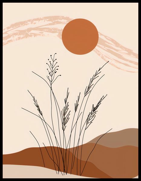 Plakat 50x65cm Złote Źdźbła zdjęcie 2