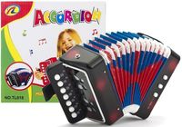 INSTRUMENT MUZYCZNY MINI AKORDEON  W KOLORZE CZARNYM