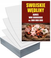 Ulotki A6 100 szt firmowe reklamowe SWOJSKIE WĘDLINY + PROJEKT GRATIS