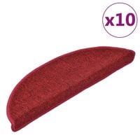 Nakładki na schody, 10 szt., 56x20 cm, bordowe