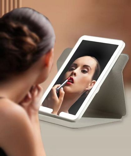 LUSTERKO KOSMETYCZNE LED SKŁADANE OBROTOWE SLIM JAK TABLET BIAŁE PODRÓŻNE na Arena.pl