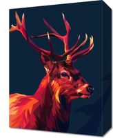 Obraz 30x40cm Jeleń w Geometrii