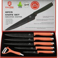 ZESTAW 5+1 NOŻE KUCHENNE + OBIERACZKA Kitchen KING Noże w etui GRATIS