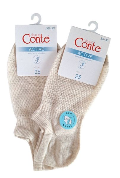 STOPKI ACTIVE AŻUROWE LEN 39-41 beżowy zdjęcie 4