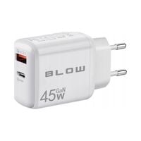 SZYBKA ŁADOWARKA SIECIOWA KOSTKA GNIAZDO USB USB-C PD QC 3.0 45W GAN