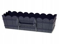 Skrzynka balkonowa Elba 55 z uchwytami | Antracyt, Kształt Prostokątny, Wymiary 17x55x15.5 cm, Kolor Antracyt, Form-Plastik