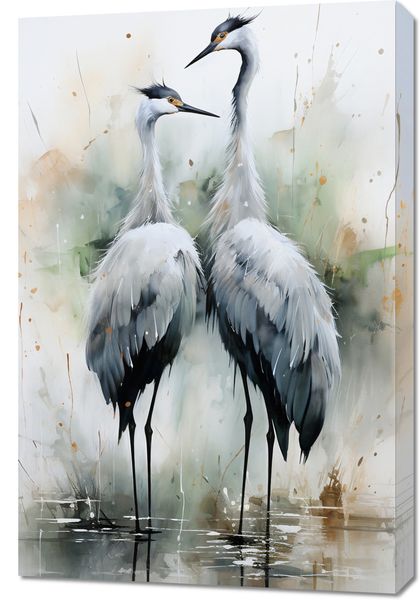 Obraz 60x90cm Tańczące Czaple zdjęcie 1