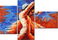 100CM 80 OBRAZ 3 ELEM TANIEC KASTANIETAMI ŚCIENNY