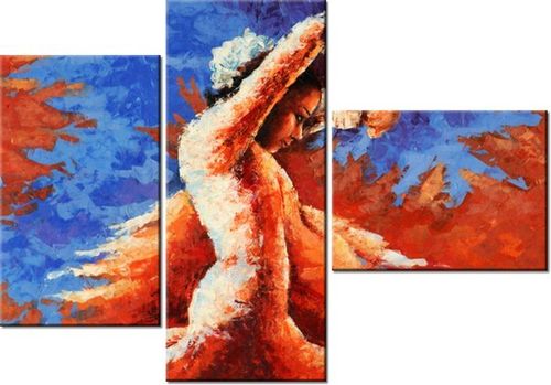 100CM 80 OBRAZ 3 ELEM TANIEC KASTANIETAMI ŚCIENNY na Arena.pl