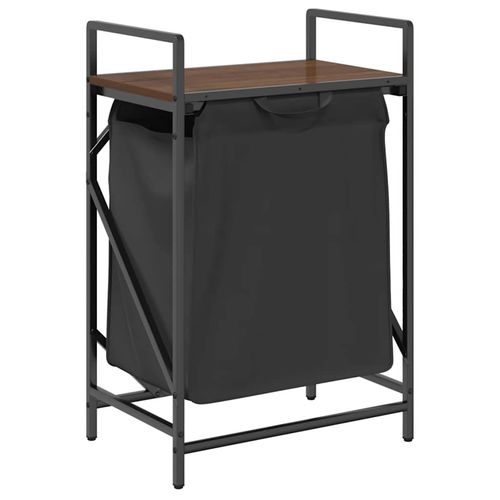 Kosz na pranie 1 komora z półką, brązowy dąb na Arena.pl