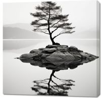 Obraz 90x90cm Samotne Drzewo