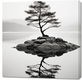 Obraz 90x90cm Samotne Drzewo