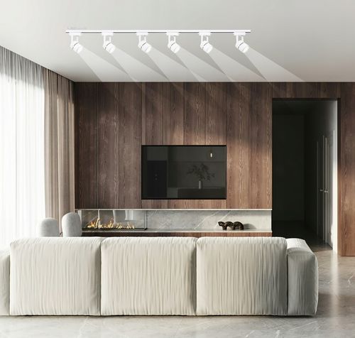 Zestaw 6x SPOT REFLEKTOR RUCHOMY BIAŁY NA GU10 + SZYNOPRZEWÓD Szyna 2m na Arena.pl