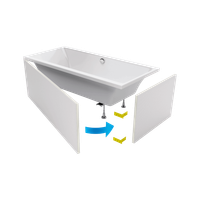 Flex obudowa do zabudowy wanny płytkami , 180 cm