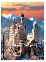 ŁADNE Puzzle Do Układania ZAMEK NEUSCHWANSTEIN Dla Młodzieży Gra LOGICZNA