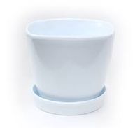 doniczka + podstawka  biała MARCEL 13cm