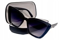 DAMSKIE OKULARY PRZECIWSŁONECZNE KLASYCZNE POLARYZACYJNE KOCIE OCZY Z ETUI