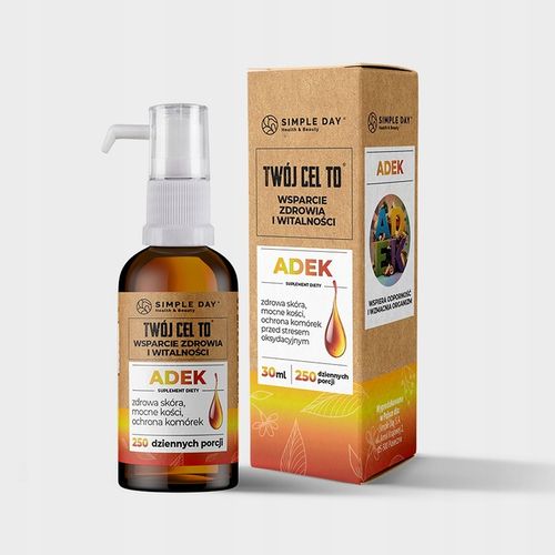 ADEK 250 PORCJI Wit. A 800µg Wit. D 50µg (2000 IU) Wit. E 12mg Wit. K 75µg na Arena.pl