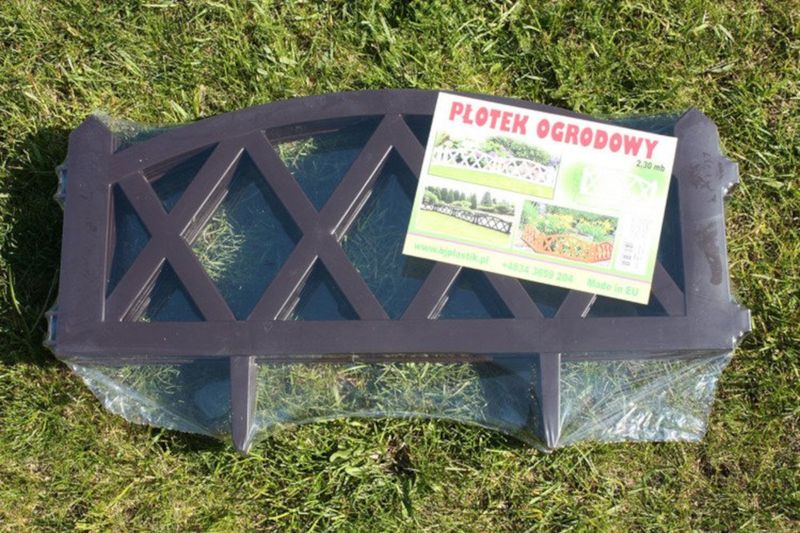 Płotek ogrodowy 2,3 mb brązowy zdjęcie 3