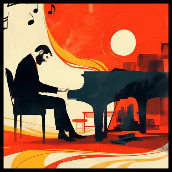 Plakat 70x70cm Pianista zdjęcie 2