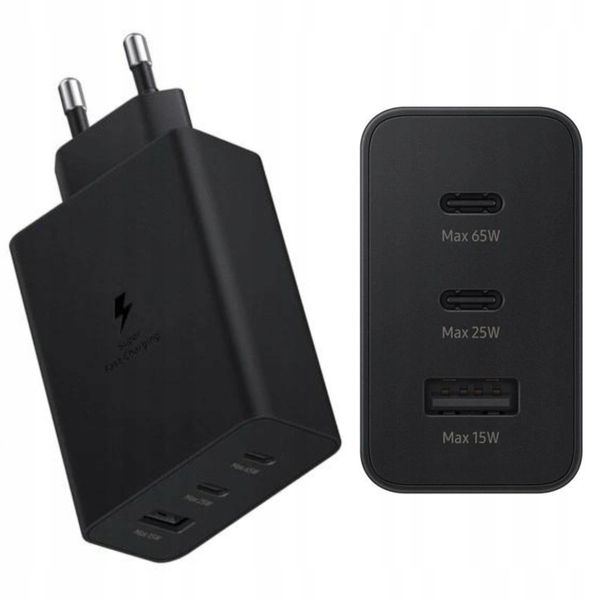 SZYBKA ŁADOWARKA SIECIOWA EPT650 TRIO 65W USB-C DO SAMSUNG GALAXY S22 23 24 zdjęcie 1