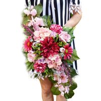 Sztuczne kwiaty stroik na grób wiązanka nagrobna cmentarz dekoracja