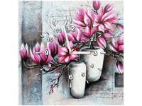 40X40CM ZEGAR MAGNOLIE WAZONACH OBRAZ