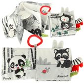 Książeczka Sensoryczna Kontrastowa Dotykowa Miękka Montessori dla Niemowląt