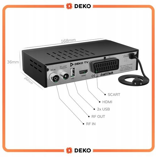 Tuner Dekoder DVB-T2 DekoTV PRO2 Telewizji Naziemnej HEVC H.265 DEKO na Arena.pl