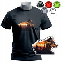 KOSZULKA T-SHIRT MĘSKI WZORY DO WYBORU - WILK WOLF ALFA ZWIERZE SIGMA - M
