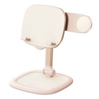 regulowany stojak podstawka na tablet i telefon seashell series różowy