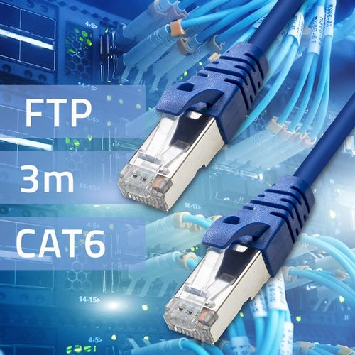 Qoltec Kabel Patchcord FTP CAT6 2xRJ-45 3m High speed Gold Ekranowany na Arena.pl