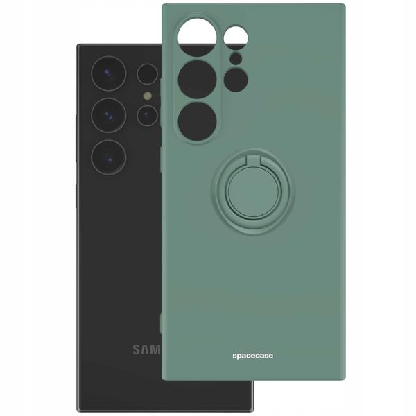 Spacecase Silicone Ring Galaxy S24 Ultra Dark Green zdjęcie 3