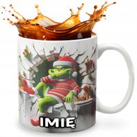 KUBEK 330ml Z GRAFIKĄ PREZENT NA ŚWIĘTA WZORY - GRIN.CH BAJKA + IMIĘ