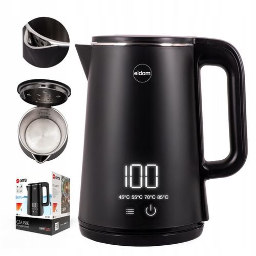 Czajnik bezprzewodowy z regulacją temperatury C515 czarny 2000W 5 na Arena.pl