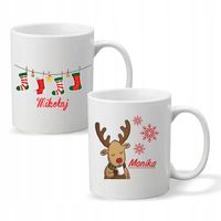 Kubek z imieniem PREZENT ŚWIĄTECZNY RENIFER
