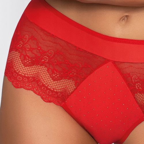Figi Brazyliany z Wysokim Stanem Damskie Dopasowane Seksowne Czerwone XXL na Arena.pl