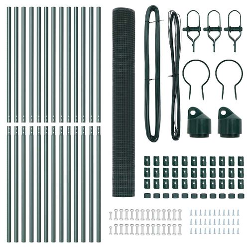 Ogrodzenie z słupkami Zielony 1.5 x 25 m Stal na Arena.pl