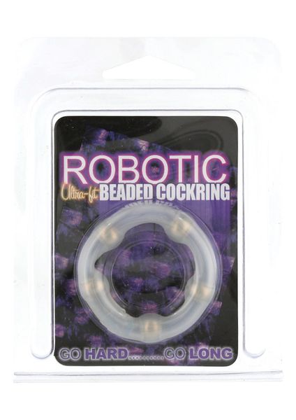 Robotic Beaded Cockring Transparent zdjęcie 2