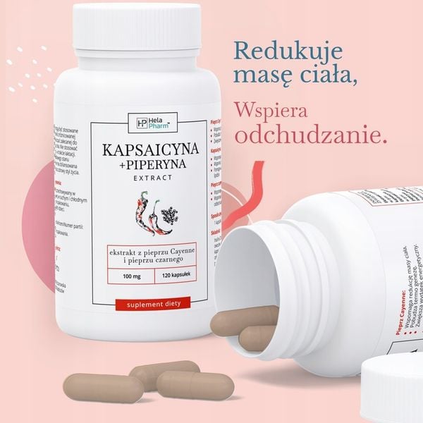 Kapsaicyna+Piperyna EXTRACT ODCHUDZANIE 120 kaps zdjęcie 5