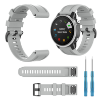 Pasek do Garmin Fenix 5s / 6s / Pro 7s / 7s Solar bransoleta watch szary