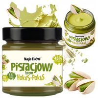 Krem pistacjowy Hokus Pokus 180g bez cukru 45% pistacji ZDROWY Magia