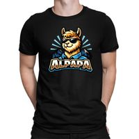 ALPAPA - męska koszulka na prezent L Czarny T-shirt - męski DZIEŃ TATY