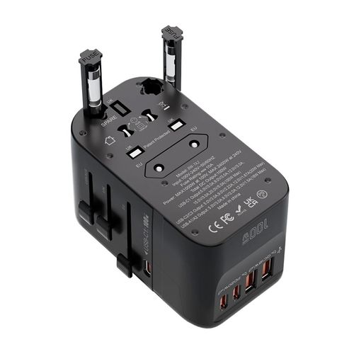 Adapter Podróżny 5w1 Blitzwolf BW-TA2 2xUSB PD + 2xC QC + C GaN 100W na Arena.pl