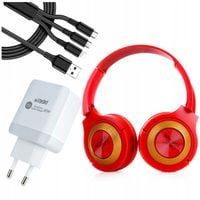 BEZPRZEWODOWE SŁUCHAWKI NAUSZNE BLUETOOTH STEREO + UNIWERSALNA ŁADOWARKA