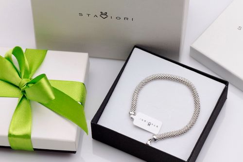 Staviori Bransoleta  Srebro rodowane BDX3701 na Arena.pl