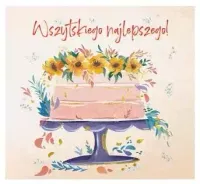 Karnet Kw Tort Kwiaty