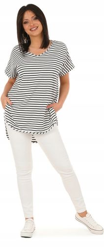 Moda Fresca F625 paski Oversizowa asymetryczna TUNIKA na Arena.pl